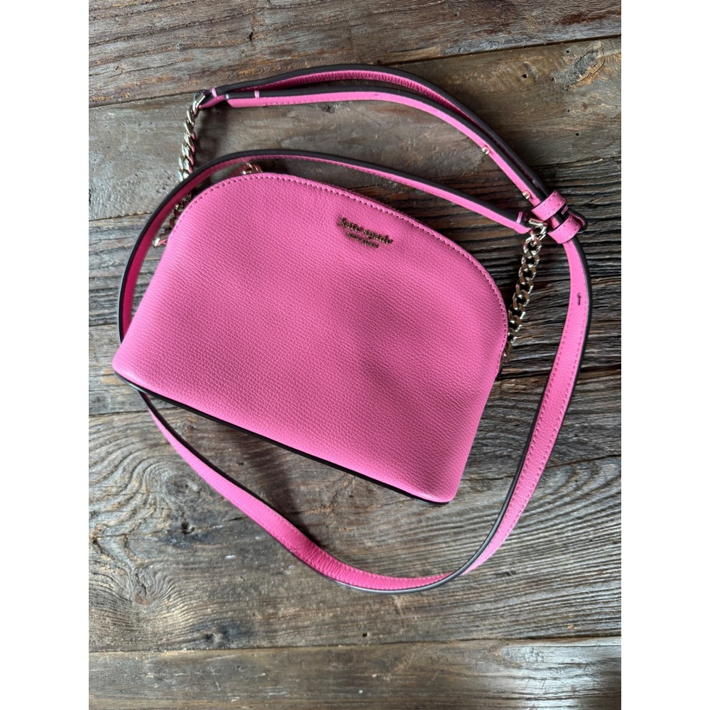 Kate Spade Cameron's pink dome crossbody pebbled leather handbag - Picture 3 of 12